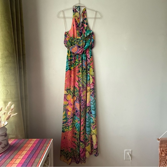 Trina Turk Jacksonville Colorful Floral Wide Leg Jumpsuit XS - Picture 6 of 9